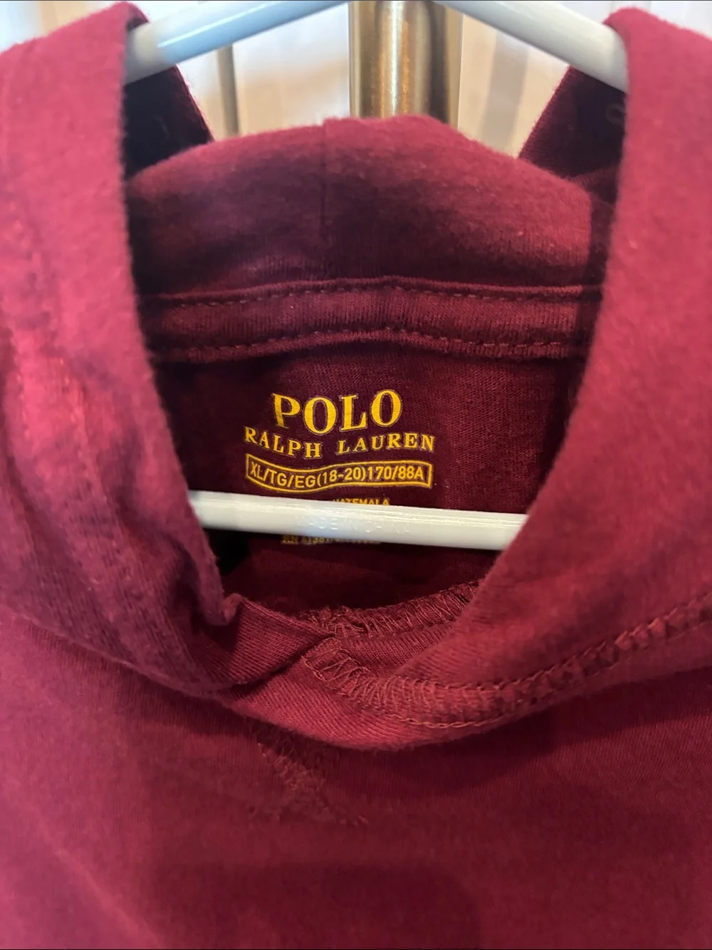 Ralph Lauren boys  Crewneck Hoodie - Burgundy
